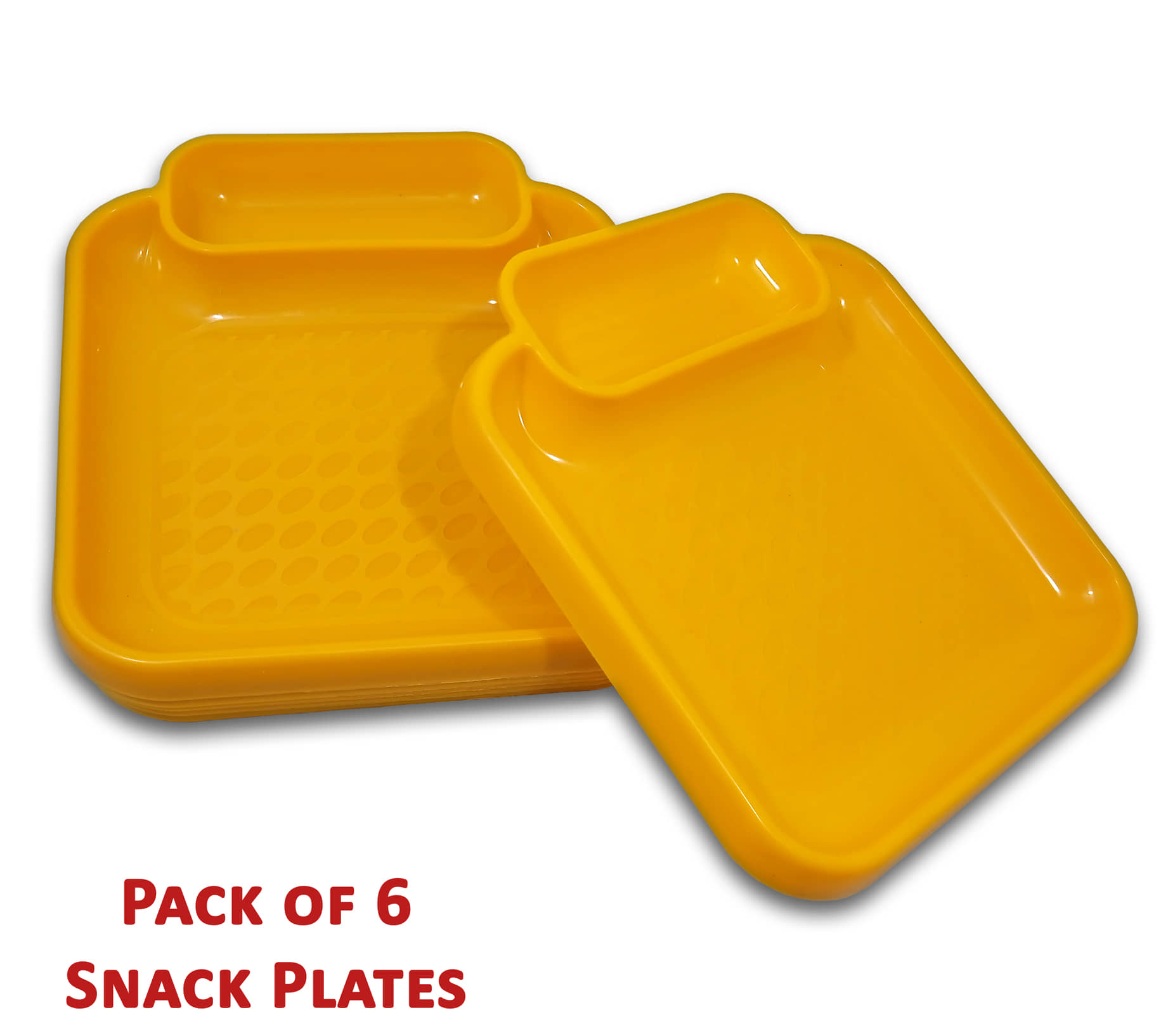 Inpro 6 Pcs Plastic Yellow Platter