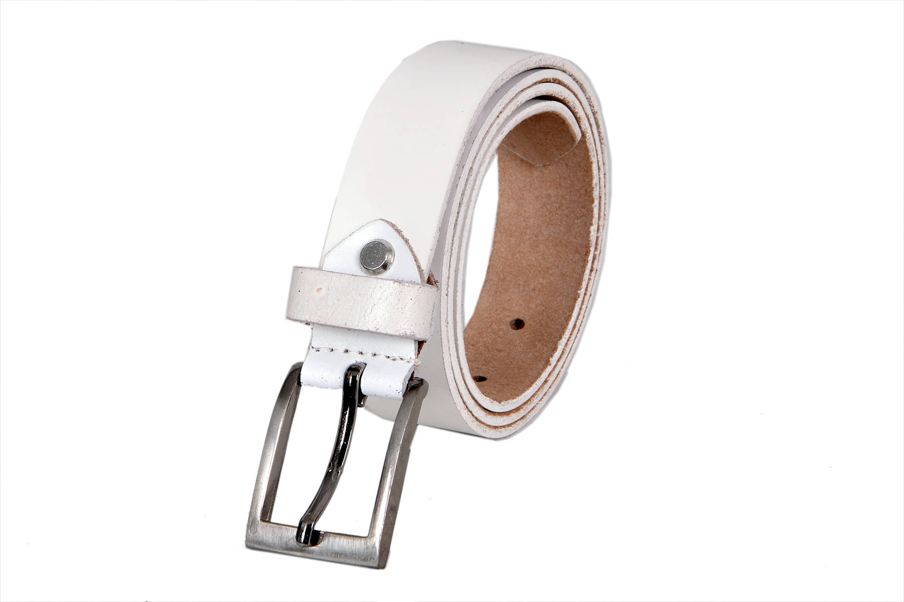    			LEATHER COOPER - White Leather Men's Formal Belt ( Pack of 1 )