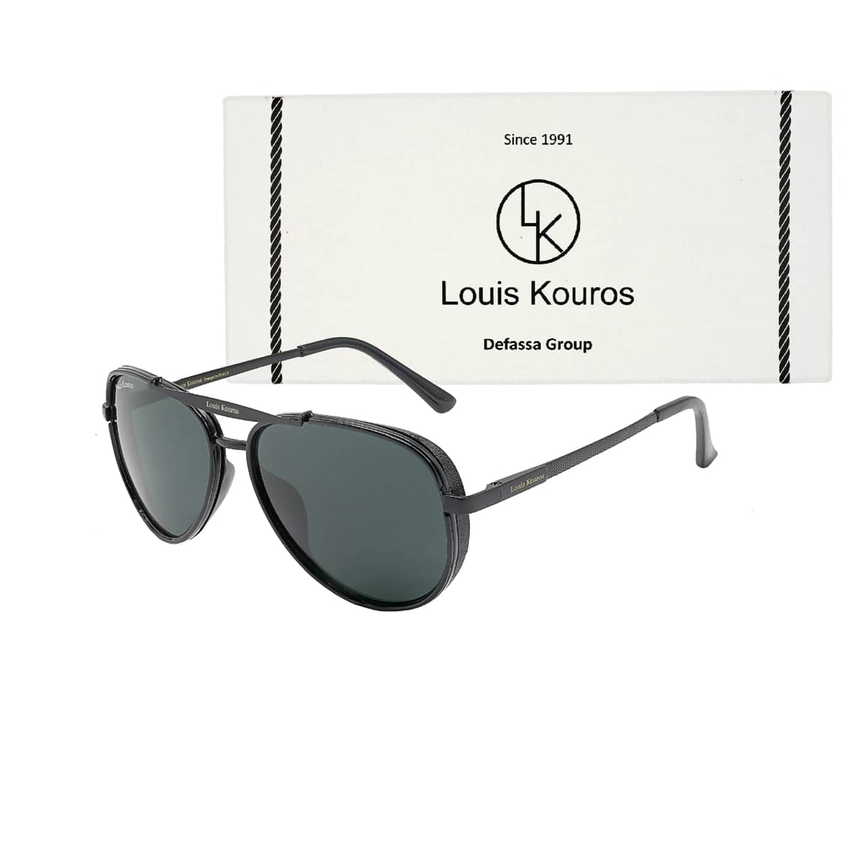 LOUIS KOUROS Black Pilot Sunglasses ( Pack of 1 ) - Sunglasses | Buy online on ZillyBuy