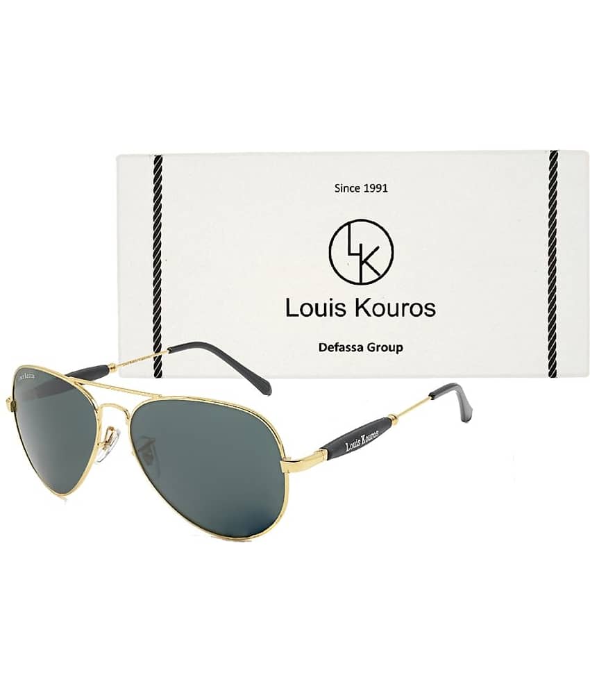 LOUIS KOUROS Gold Pilot Sunglasses ( Pack of 1 ) - Sunglasses | Buy online on ZillyBuy