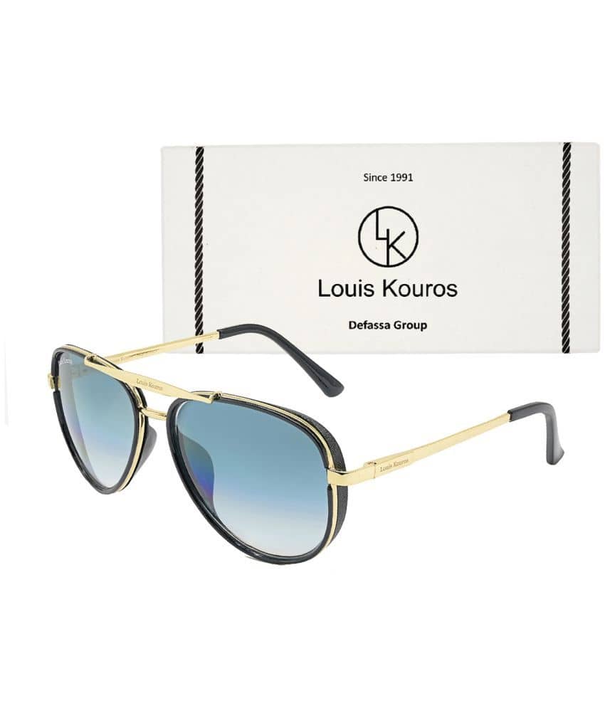 LOUIS KOUROS Gold Pilot Sunglasses ( Pack of 1 ) - Sunglasses | Buy online on ZillyBuy