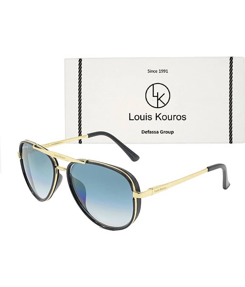 LOUIS KOUROS Gold Pilot Sunglasses ( Pack of 1 ) - Sunglasses | Buy online on ZillyBuy