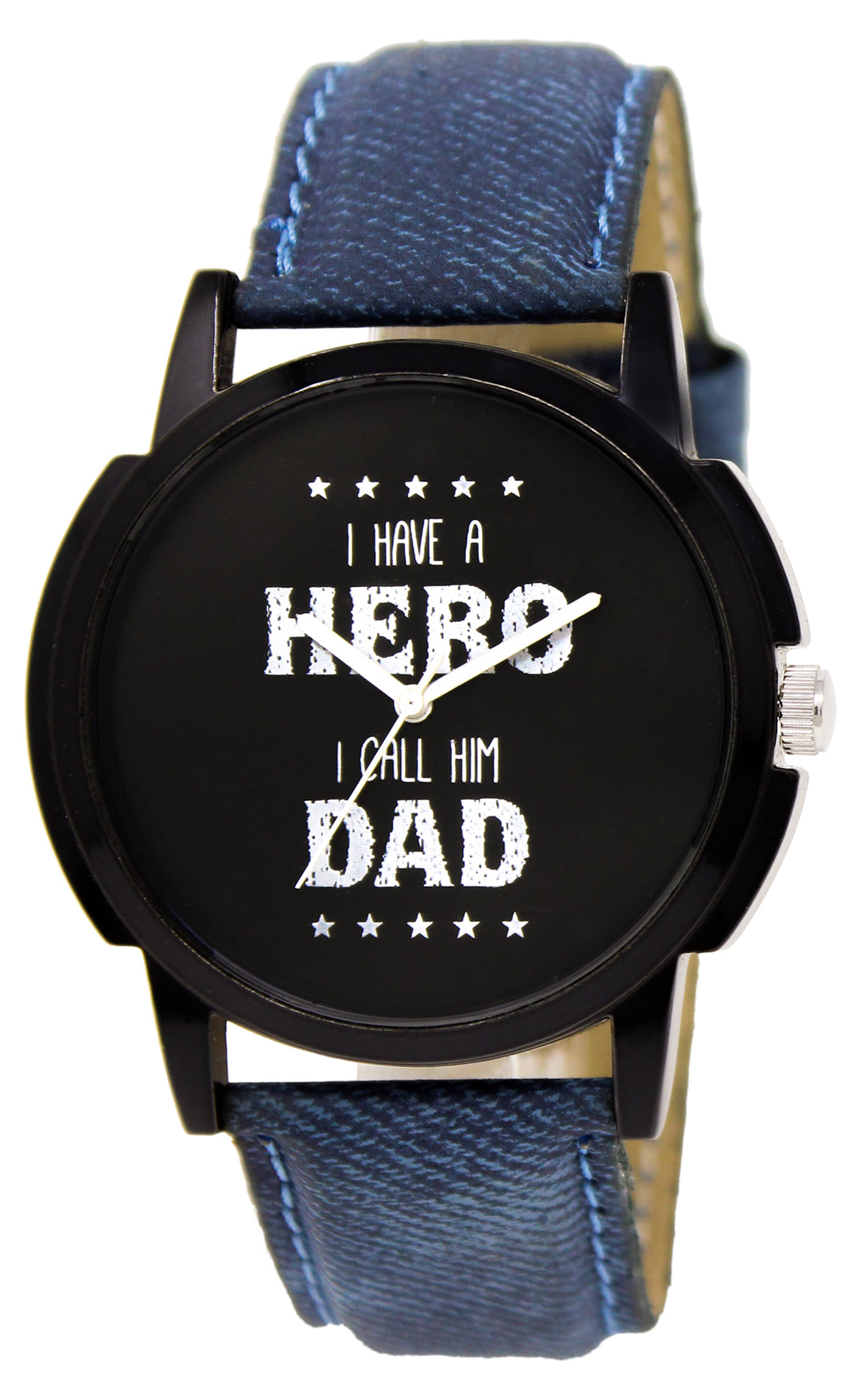     			Lorem Blue Leather Analog Men's Watch