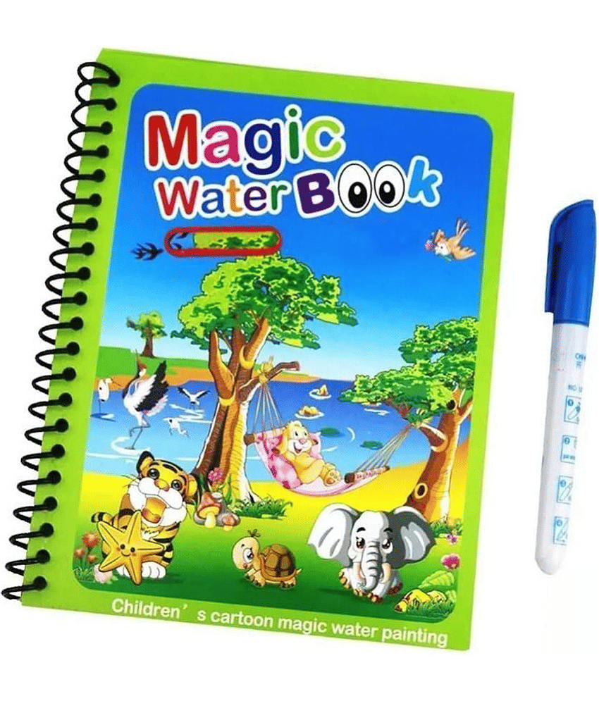 Magic Water Book Kids, Magic Doodle Pen Kids Coloring Doodle Drawing Board Games Child Educational Toy Magic Book Water Painting for Kids - Stationery | Buy online on ZillyBuy