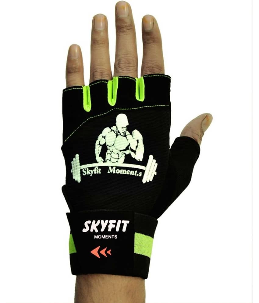 NOSPEX 21GREEN Unisex Polyester Gym Gloves For Professional Fitness Training and Workout With Half-Finger Length - Sports and Fitness Equipment | Buy online on ZillyBuy