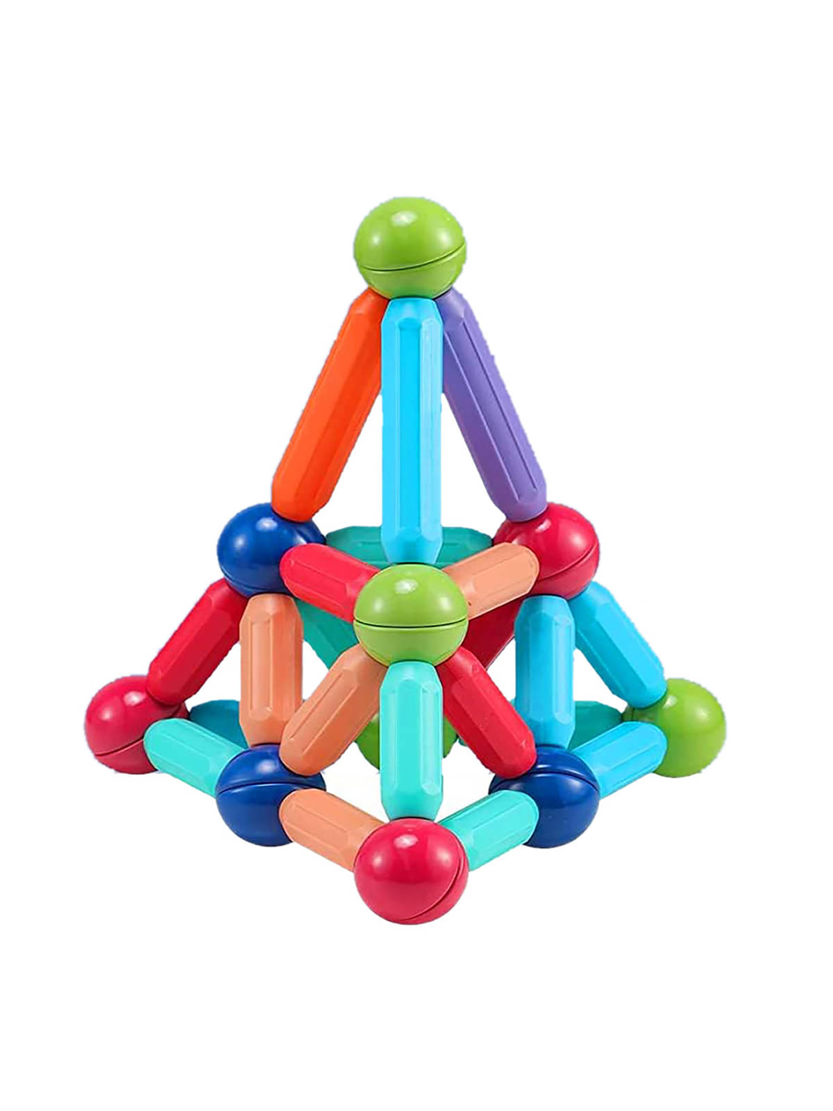     			RAINBOW RIDERS Magnetic Sticks 32 pcs Building Blocks for Kids- Magnetic Toys for Kids Girls Boys-3+ Yeras  Toddlers Educational Stem Learning Magnet Stick with Balls Game Set,Multicolor (Magnetic Stick 32 pcs)