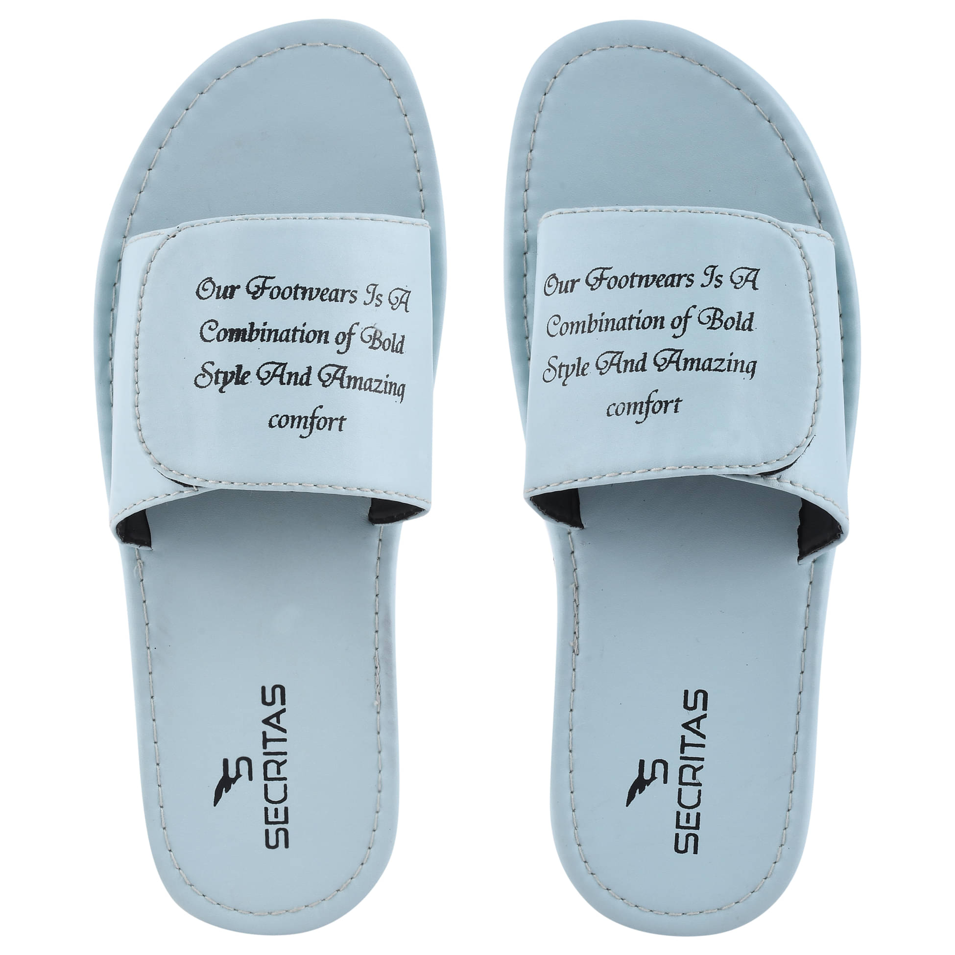     			Secritas Light Blue Men's Slide Flip Flop