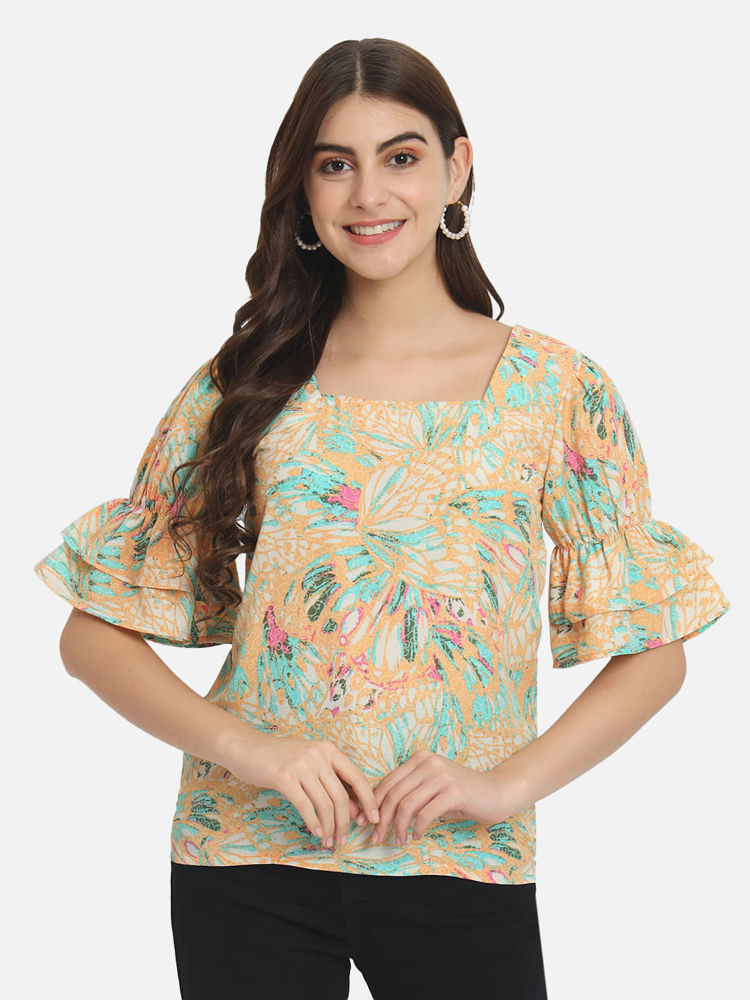     			ALL WAYS YOU Women's Crepe Regular Top ( Multicolor )