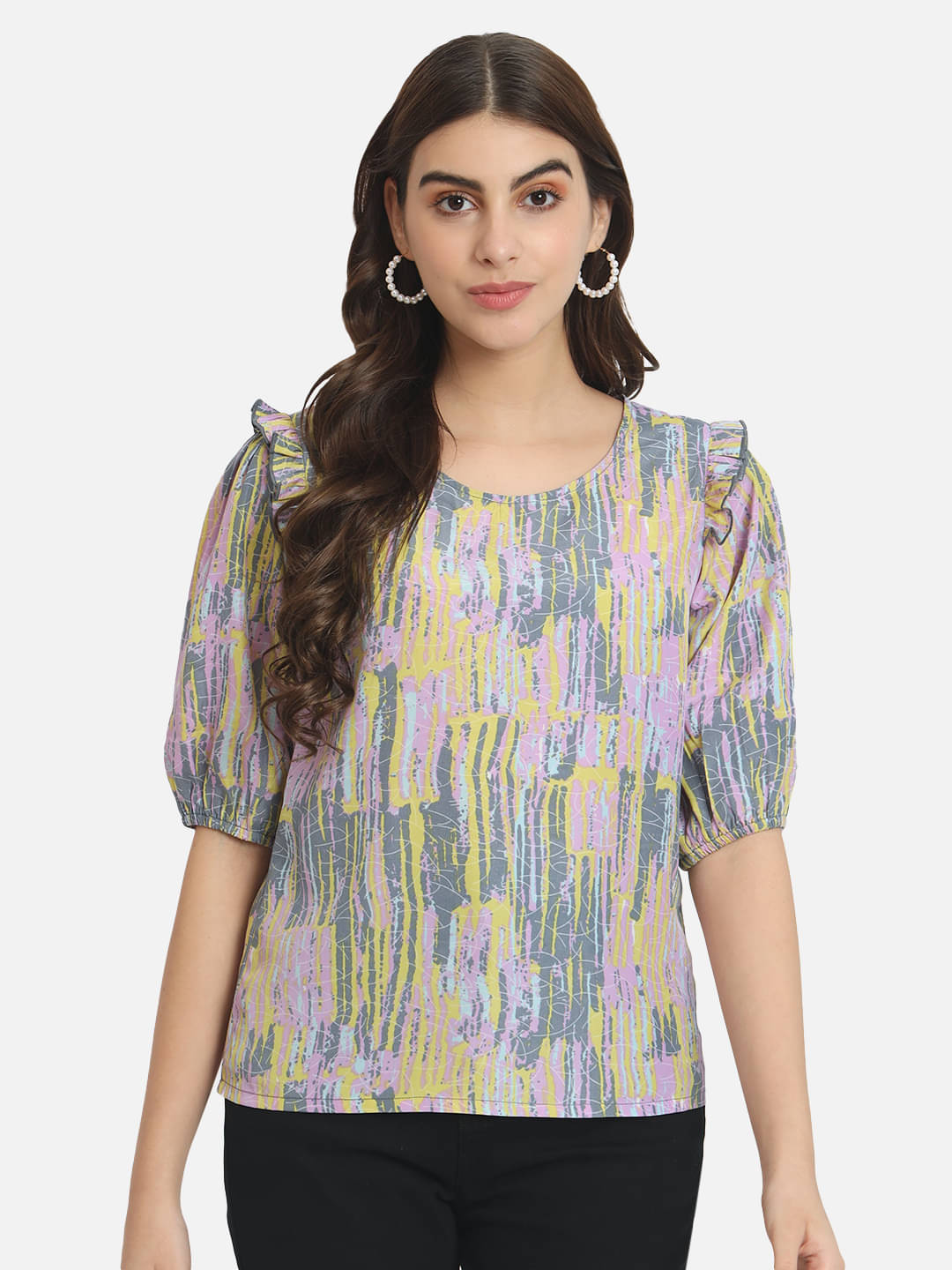 ALL WAYS YOU Women's Crepe Regular Top ( Multicolor ) ALL WAYS YOU Women's Crepe Regular Top ( Multicolor )