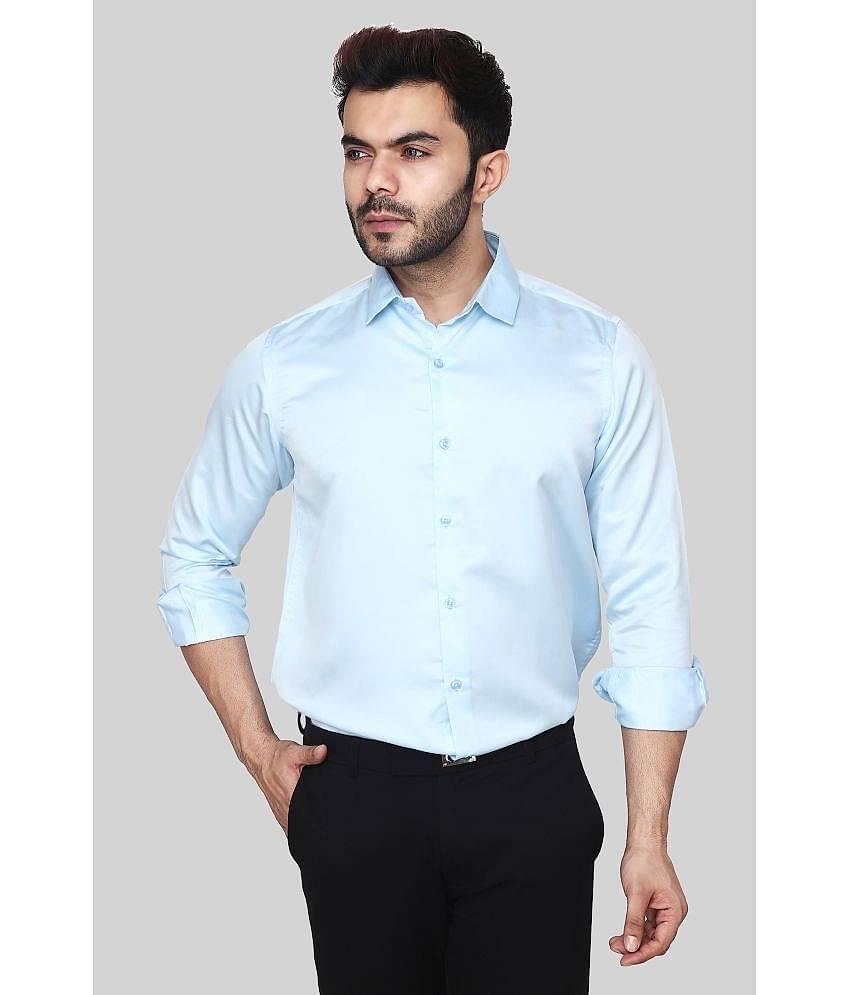 Comey Satin Slim Fit Solids Full Sleeves Men's Casual Shirt - Green ( Pack of 1 )