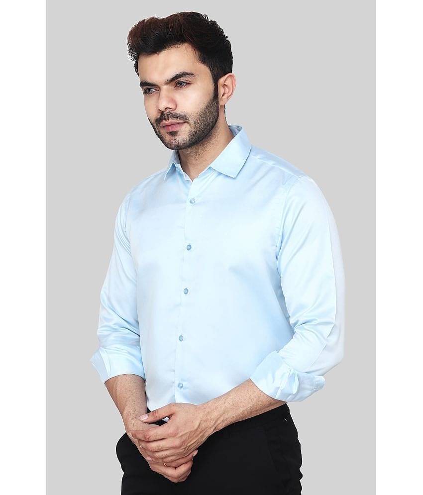 Comey Satin Slim Fit Solids Full Sleeves Men's Casual Shirt - Green ( Pack of 1 )