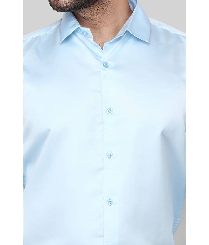 Comey Satin Slim Fit Solids Full Sleeves Men's Casual Shirt - Green ( Pack of 1 )