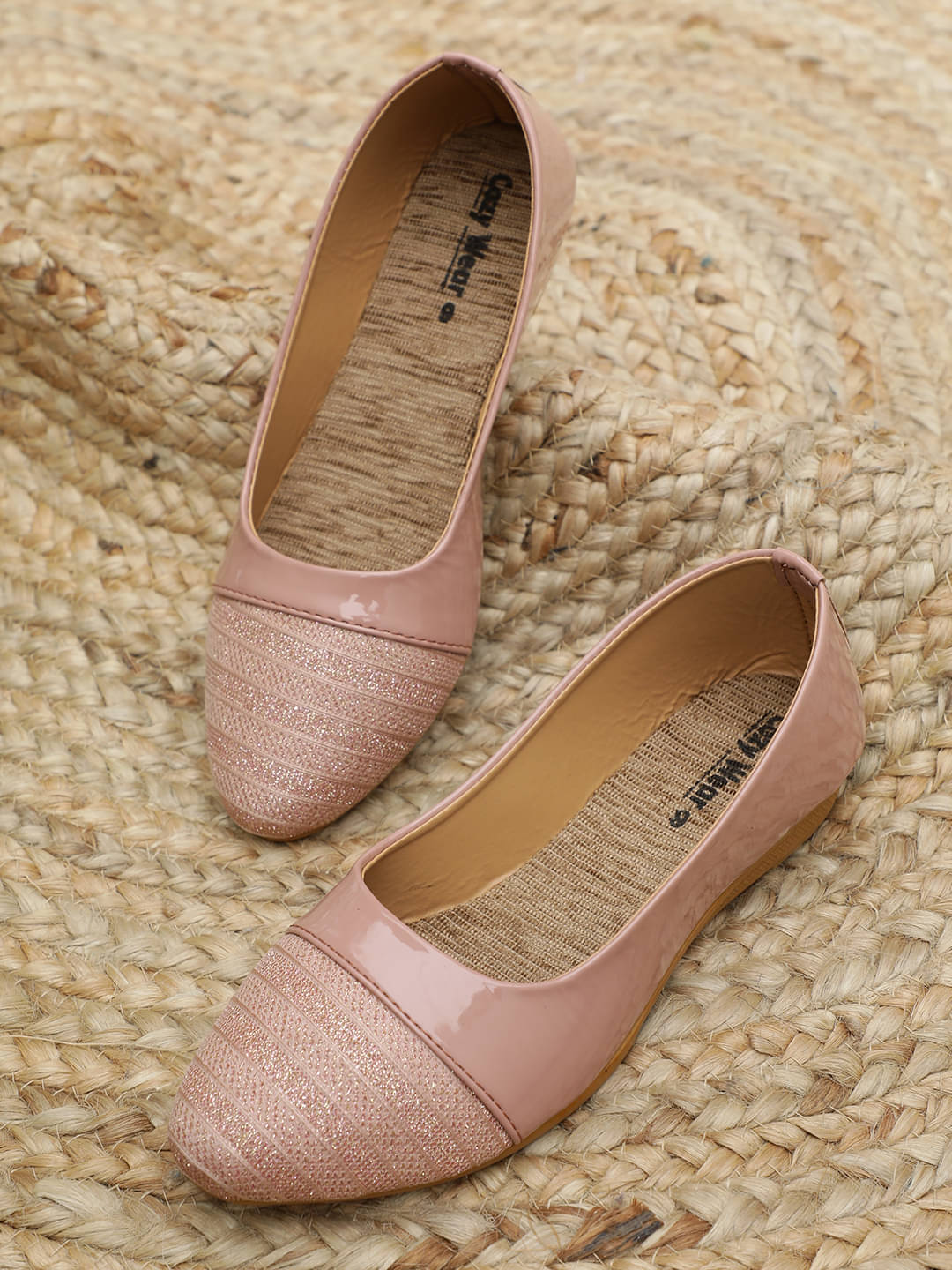     			Cozy Wear Peach Women's Ethnic Ballerinas