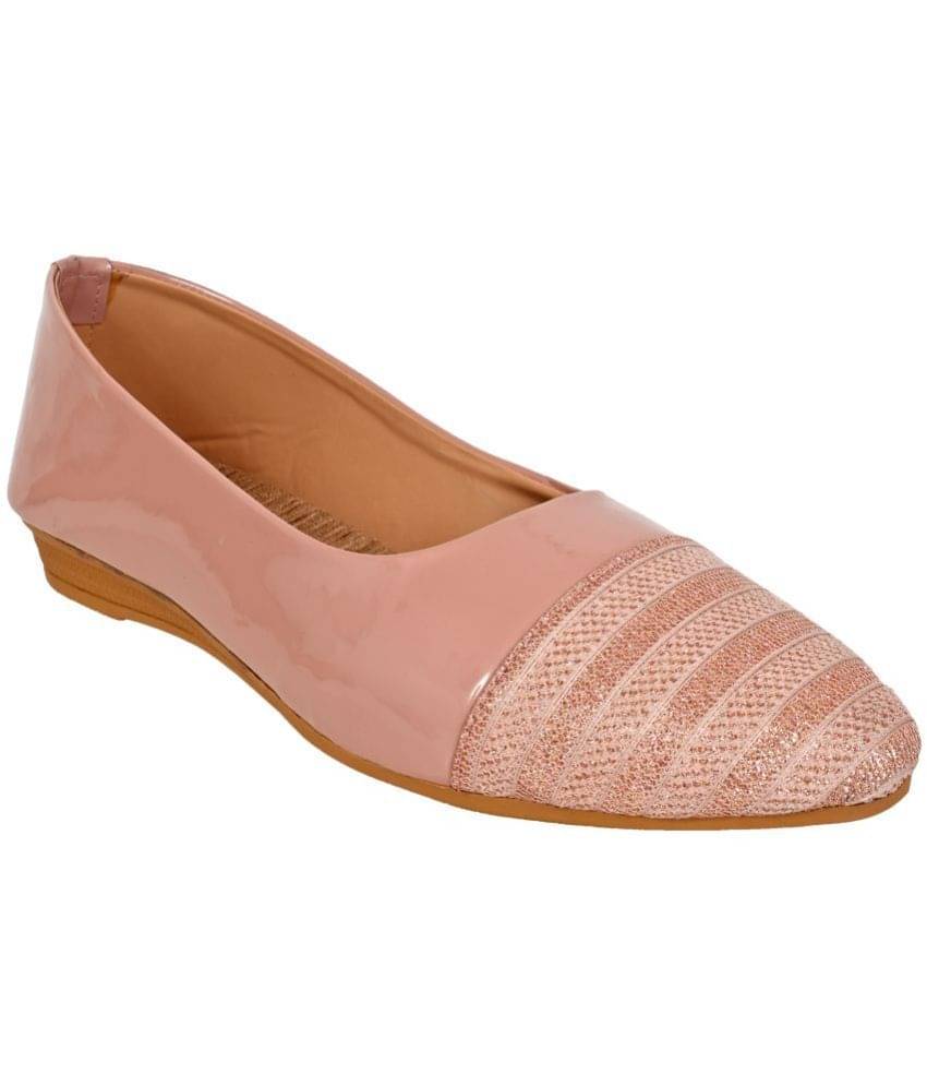    			Cozy Wear Rose Gold Women's Ethnic Ballerinas