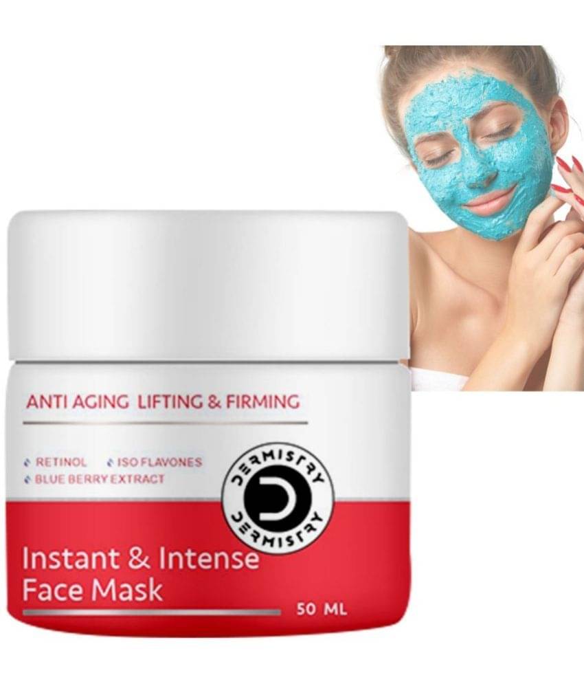     			Dermistry Anti Aging Retinol & Blue Berry Extract Face Mask For Removes Fine Lines Wrinkles Puffiness Moisturizer Reverses Signs of Ageing Skin Repair Tightening Firming Brightening Lightening Transforming Use Capsule Face Wash Pack Serum Facial Kit Crym