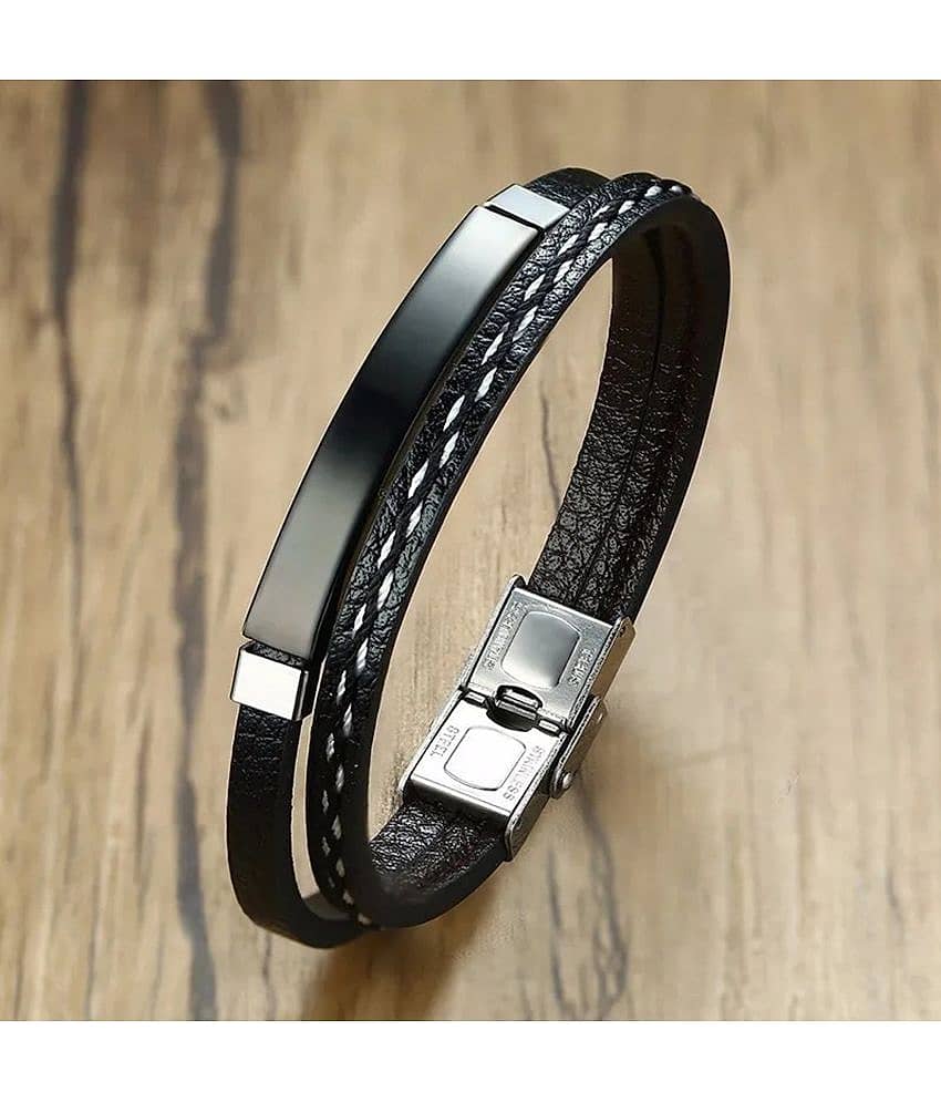 FASHION FRILL Black Bracelet ( Pack of 1 ) - Bangles & Bracelets | Buy online on ZillyBuy