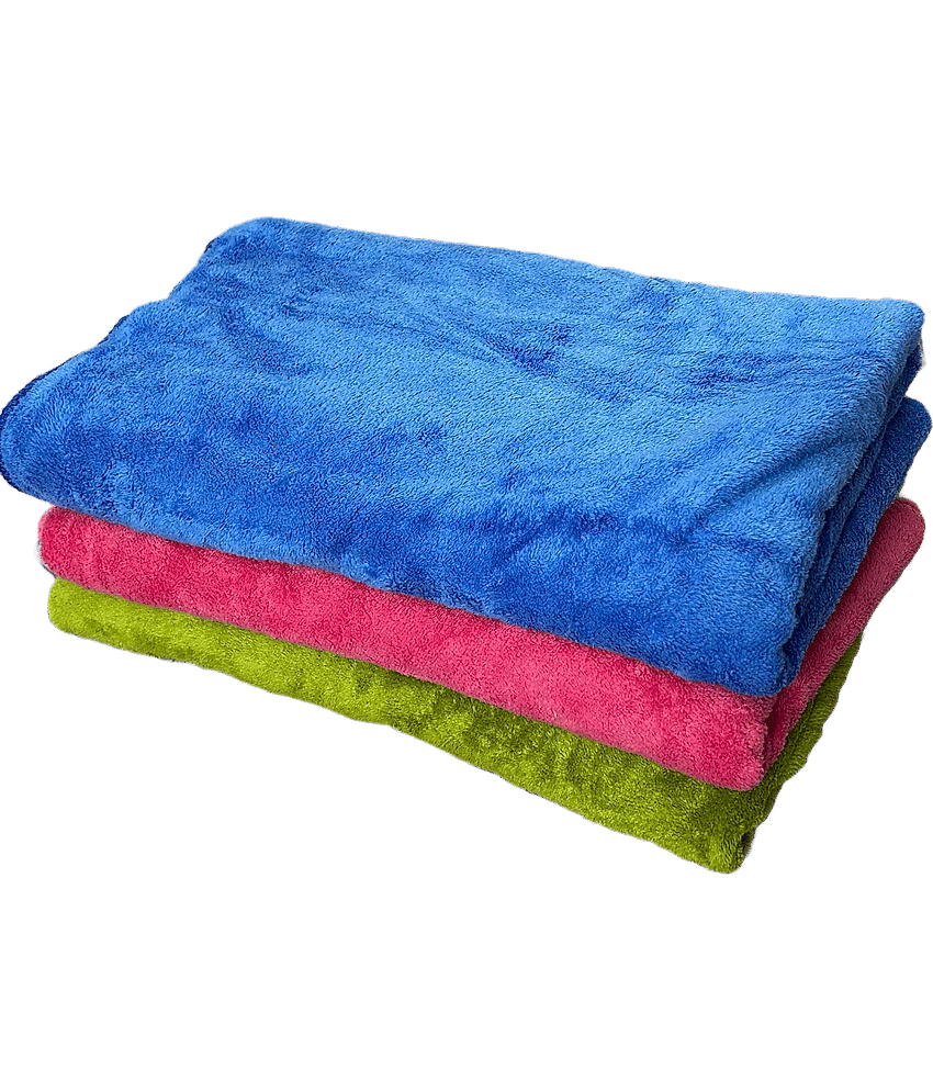 Finesse Decor Pack of 1 Microfibre Below 300 -GSM Bath Towel ( Blue )