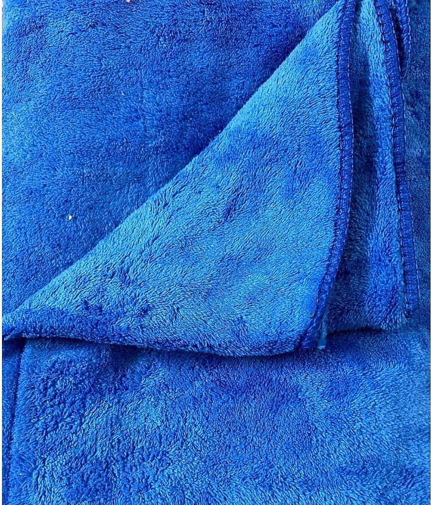 Finesse Decor Pack of 1 Microfibre Below 300 -GSM Bath Towel ( Blue )