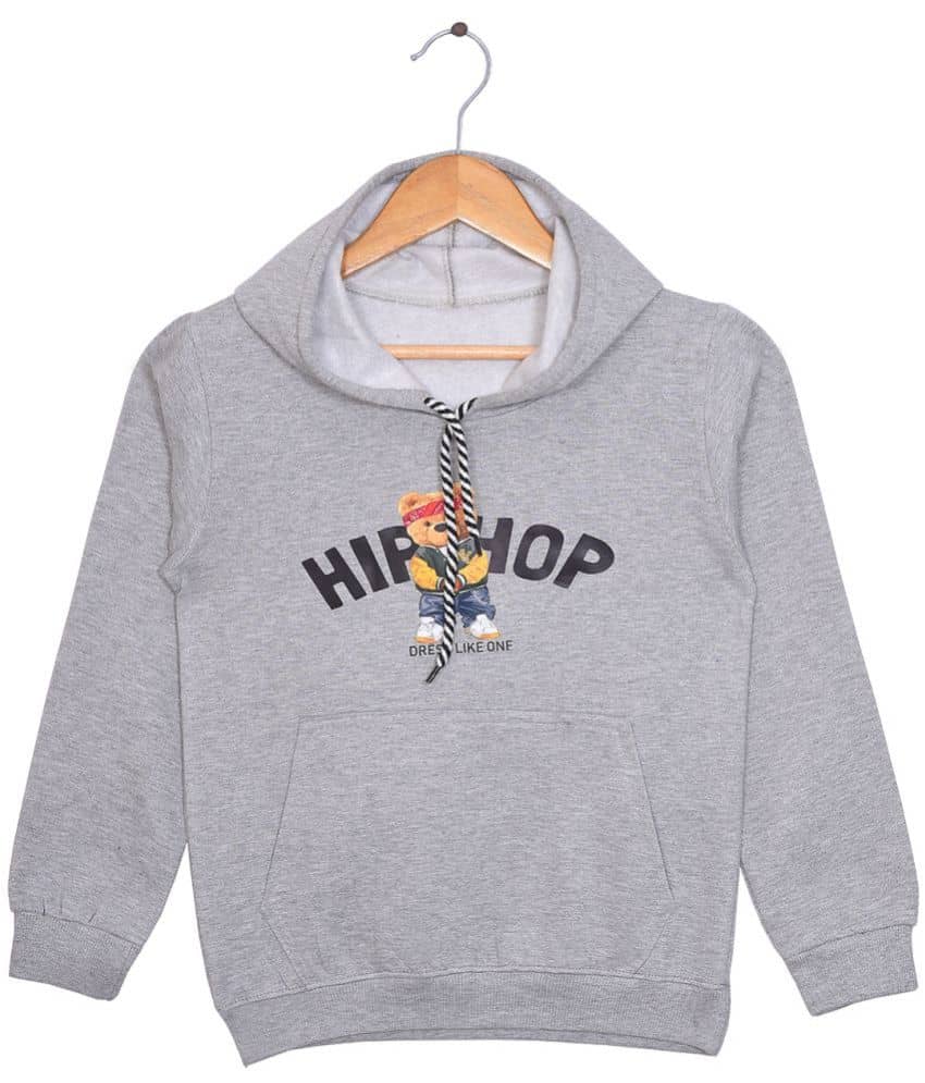 Golu Molu Pack of 1 Boys Fleece Sweatshirt ( Gray )