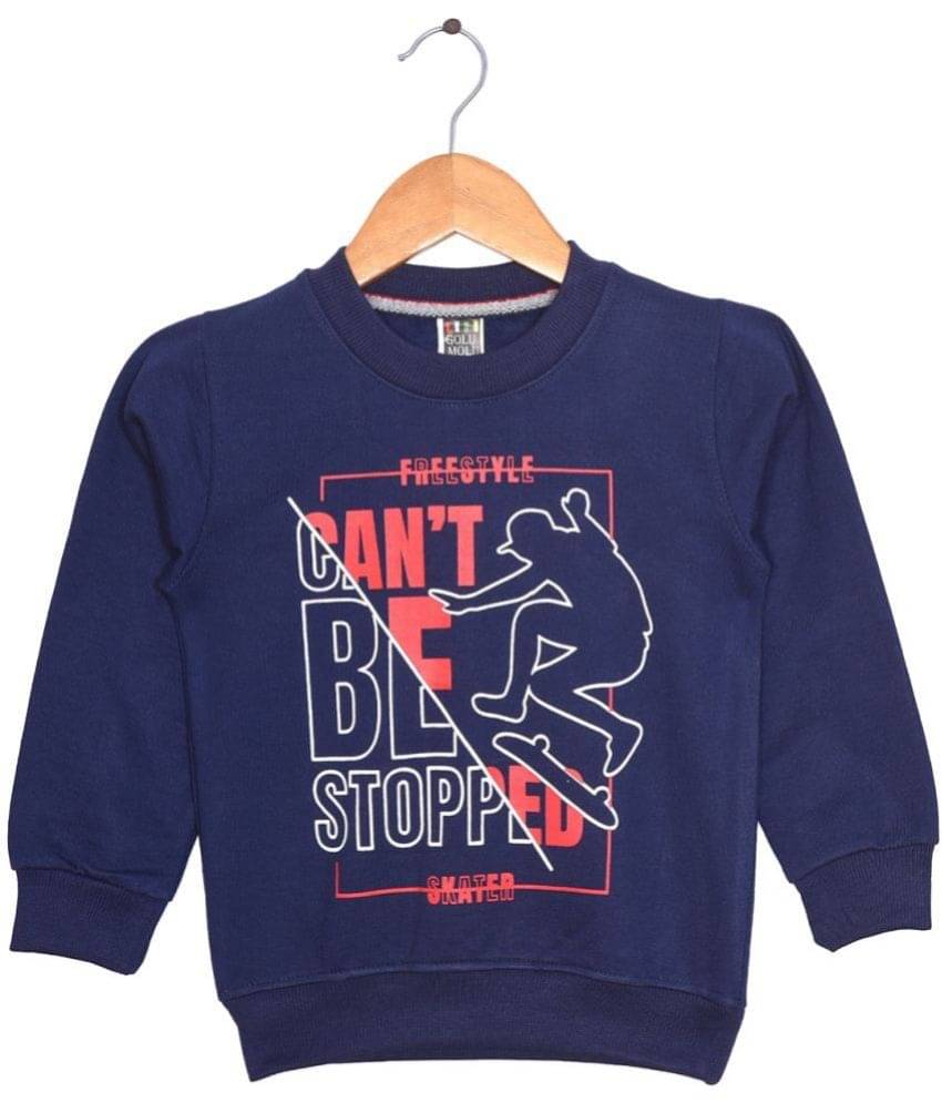     			Golu Molu Pack of 1 Boys Fleece Sweatshirt ( Navy )