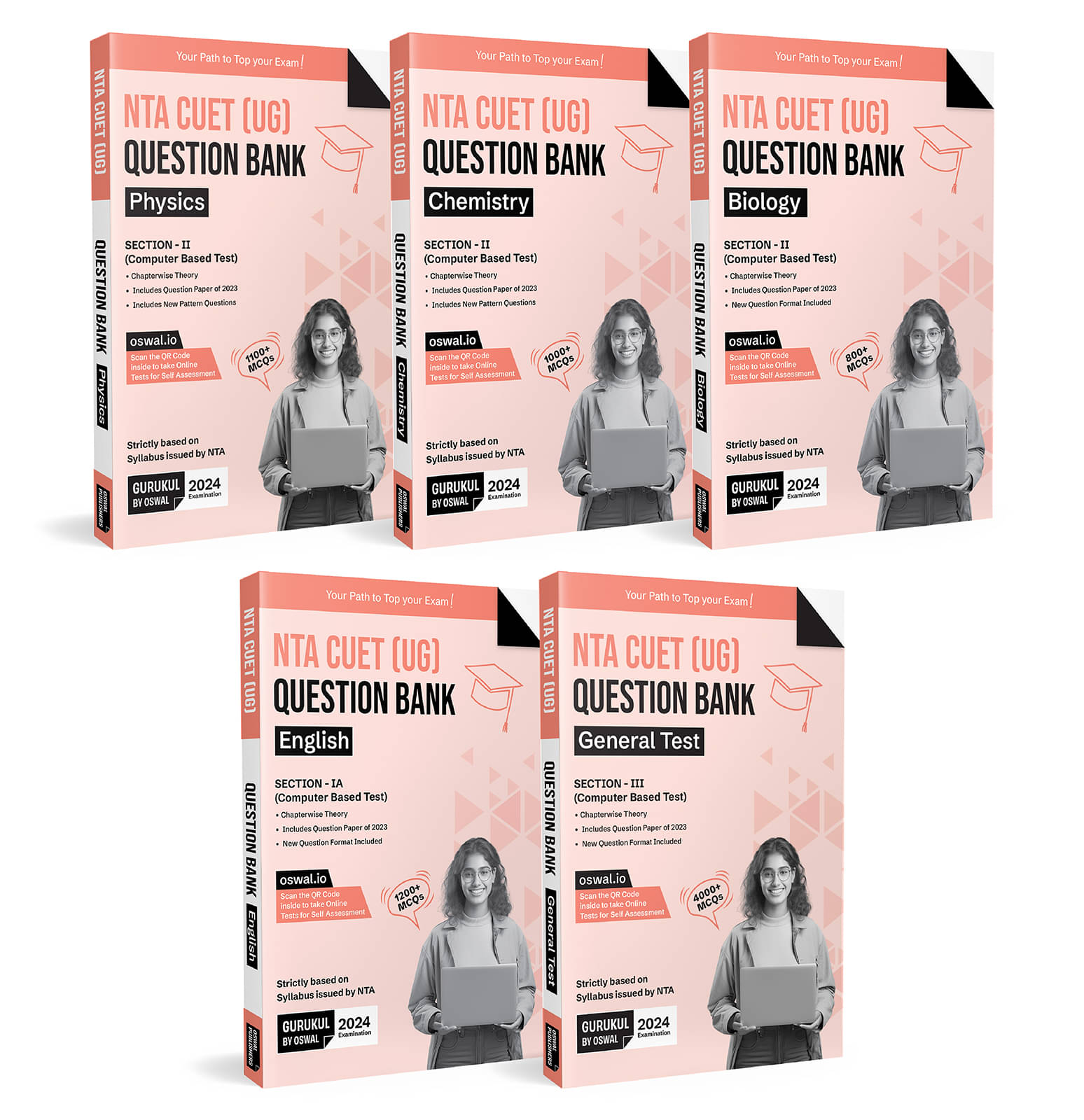 Gurukul NTA CUET Science PCB Question Bank Bundles (Set of 5) Exam 2024 : Physics, Chemistry, Biology, English & General Test (MCQs, Chapterwise Theory, 2023 Solved Paper, New Paper Pattern) Gurukul NTA CUET Science PCB Question Bank Bundles (Set of 5) Exam 2024 : Physics, Chemistry, Biology, English & General Test (MCQs, Chapterwise Theory, 2023 Solved Paper, New Paper Pattern)
