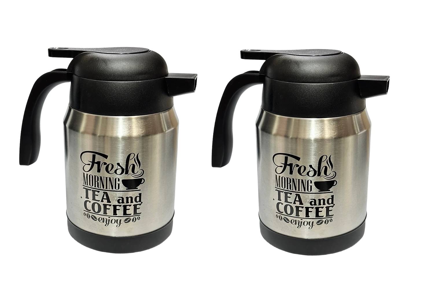     			Dynore 2 Carafe 1000 ml Silver Steel Flask ( 1000 ml )