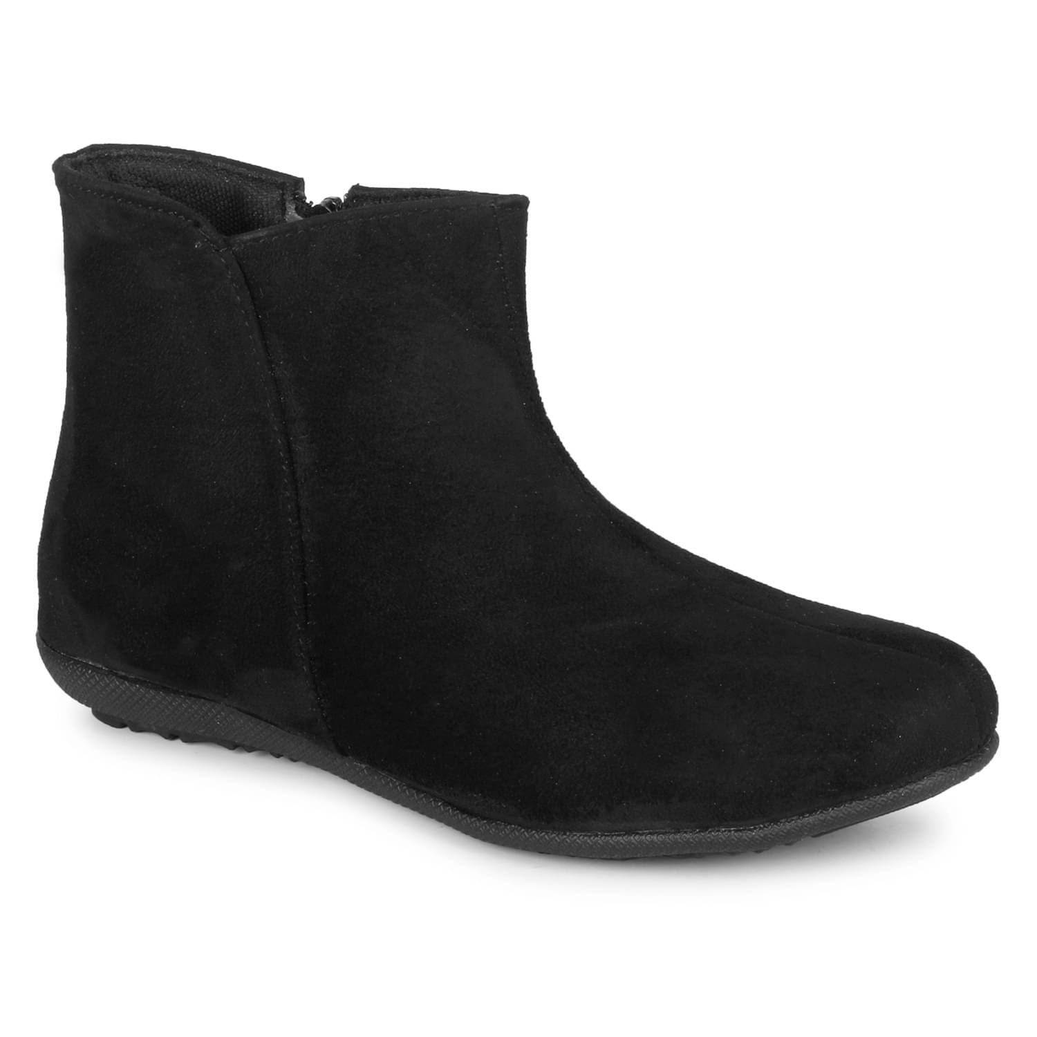     			Ishransh Black Women's Ankle Length Boots