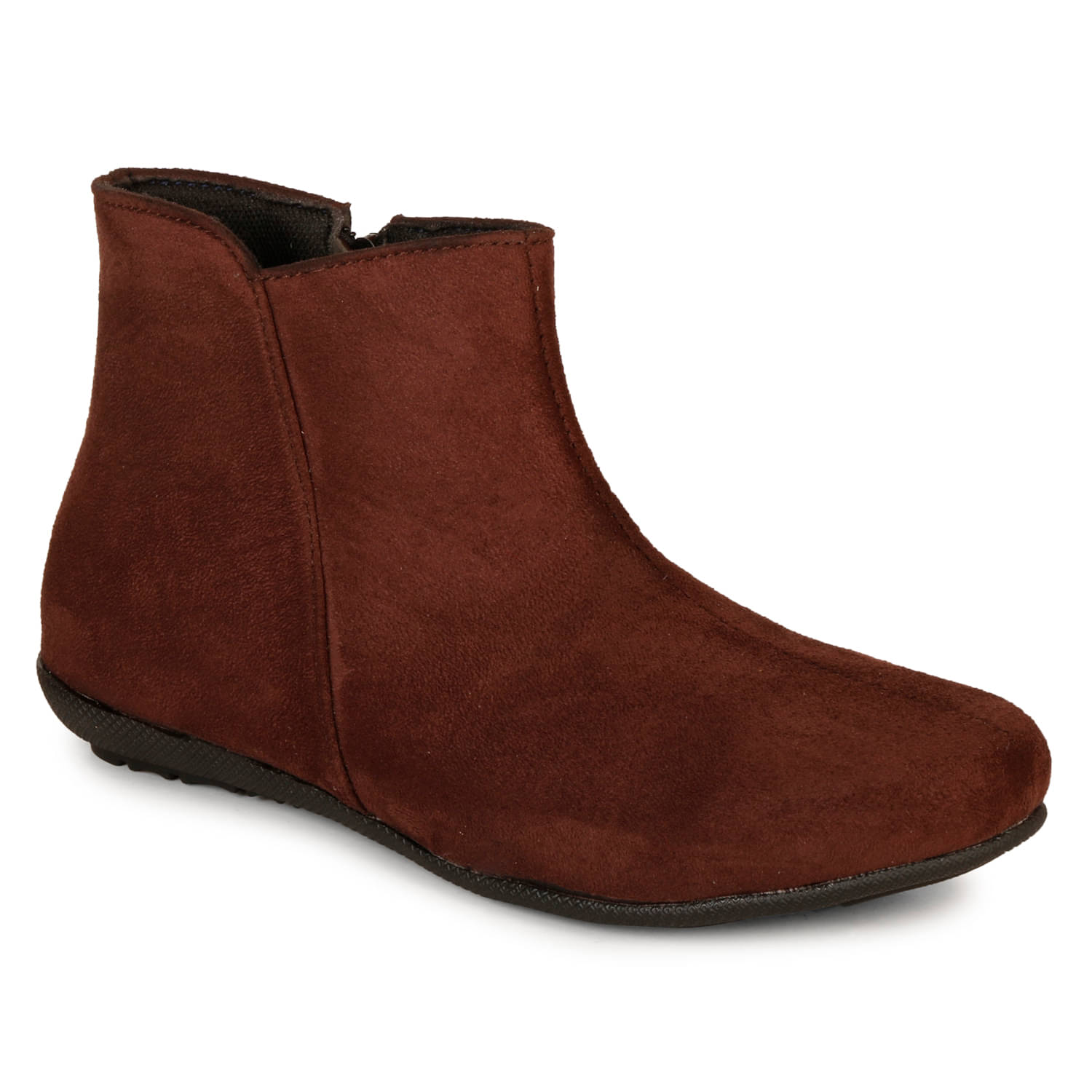     			Ishransh Brown Women's Ankle Length Boots