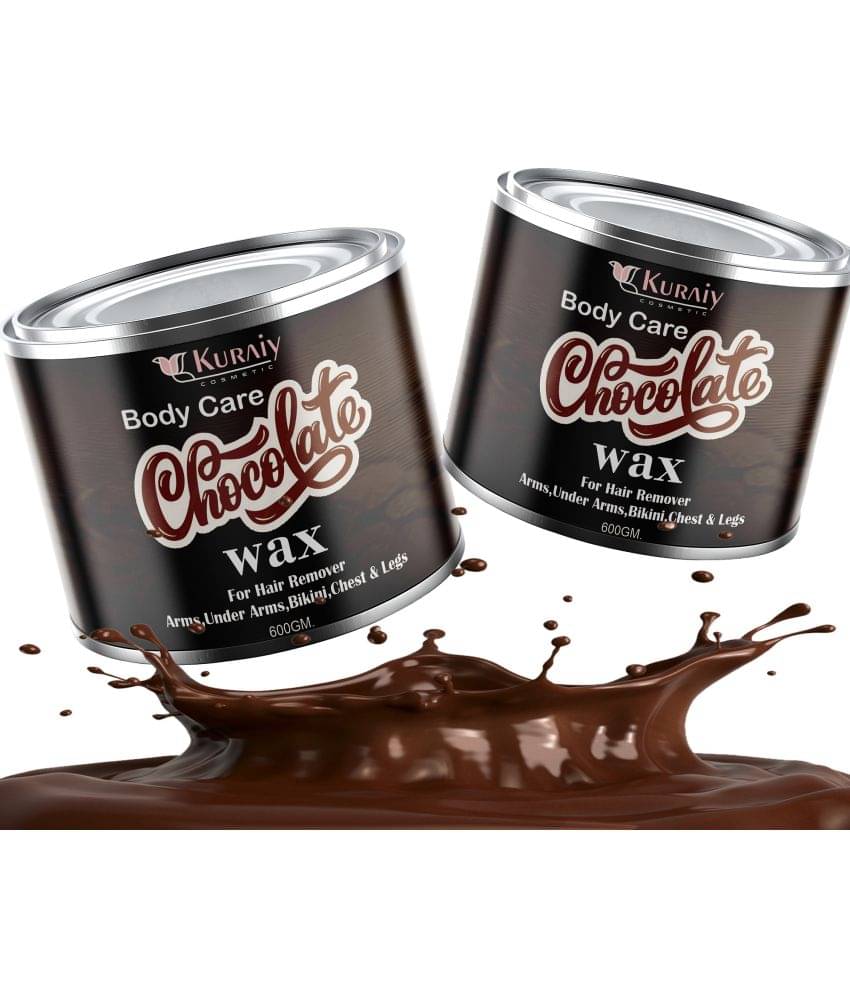 KURAIY Chocolate Wax for Smooth Hair Removal - 600gm chocolate extracts Pack Of 2     			KURAIY Chocolate Wax for Smooth Hair Removal - 600gm chocolate extracts Pack Of 2