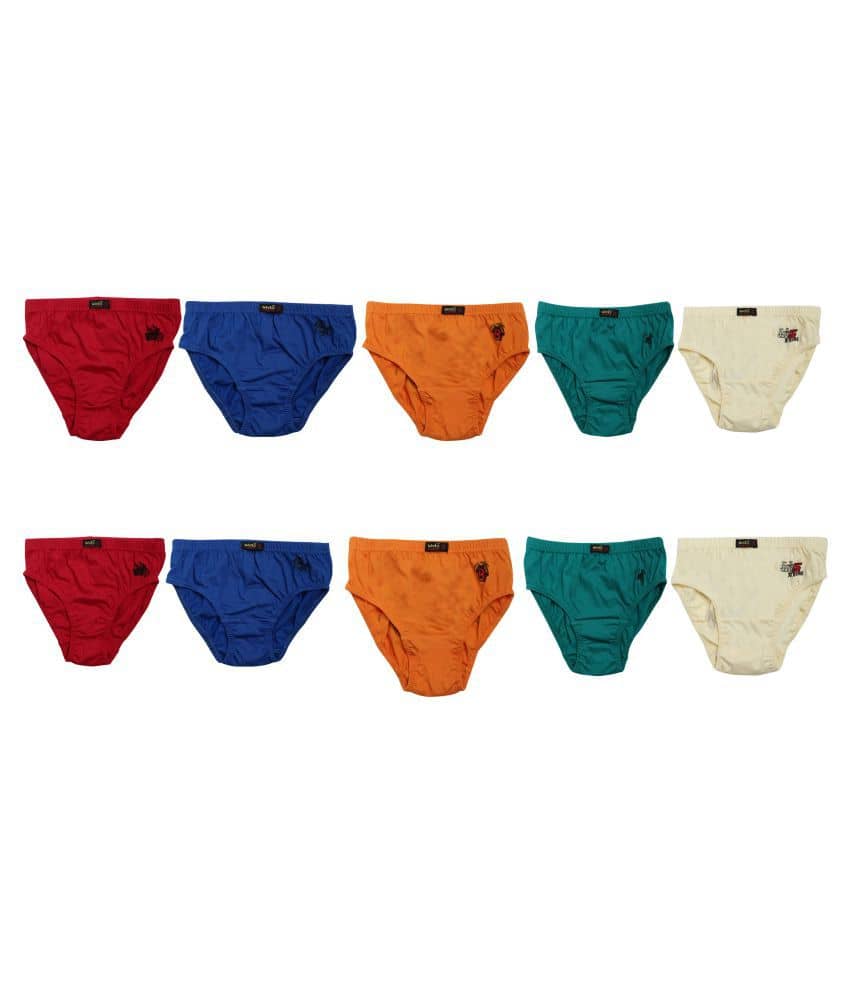 Kids Care Pack of 10 Boys Cotton Briefs ( Multi Color ) - Nightwear & Loungewear | Buy online on ZillyBuy