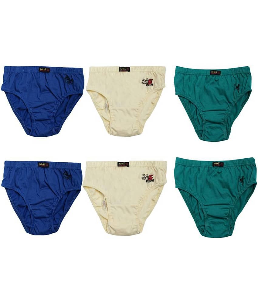 Kids Care Pack of 6 Boys Cotton Briefs ( Multi Color ) - Nightwear & Loungewear | Buy online on ZillyBuy