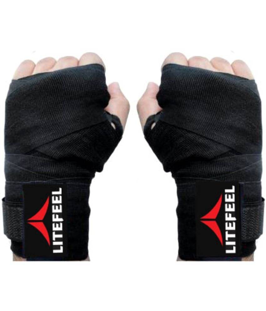 LITE FEEL Black Cotton Hand Wrap ( Pack of 1 )     			LITE FEEL Black Cotton Hand Wrap ( Pack of 1 )