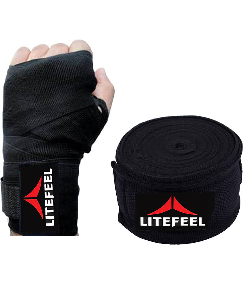 LITE FEEL Black Cotton Hand Wrap ( Pack of 1 ) - Sports and Fitness Equipment | Buy online on ZillyBuy