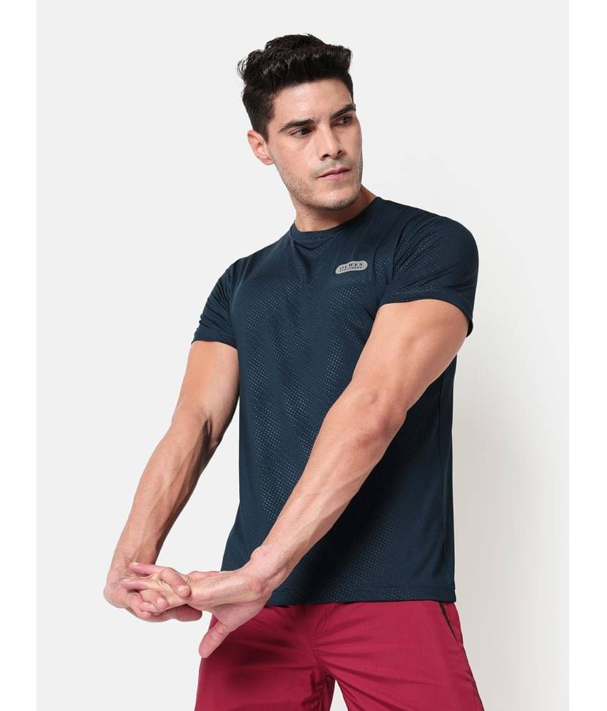 Olwen Pack of 1 Polyester Regular Fit Men's T-Shirt ( Navy ) Olwen Pack of 1 Polyester Regular Fit Men's T-Shirt ( Navy )