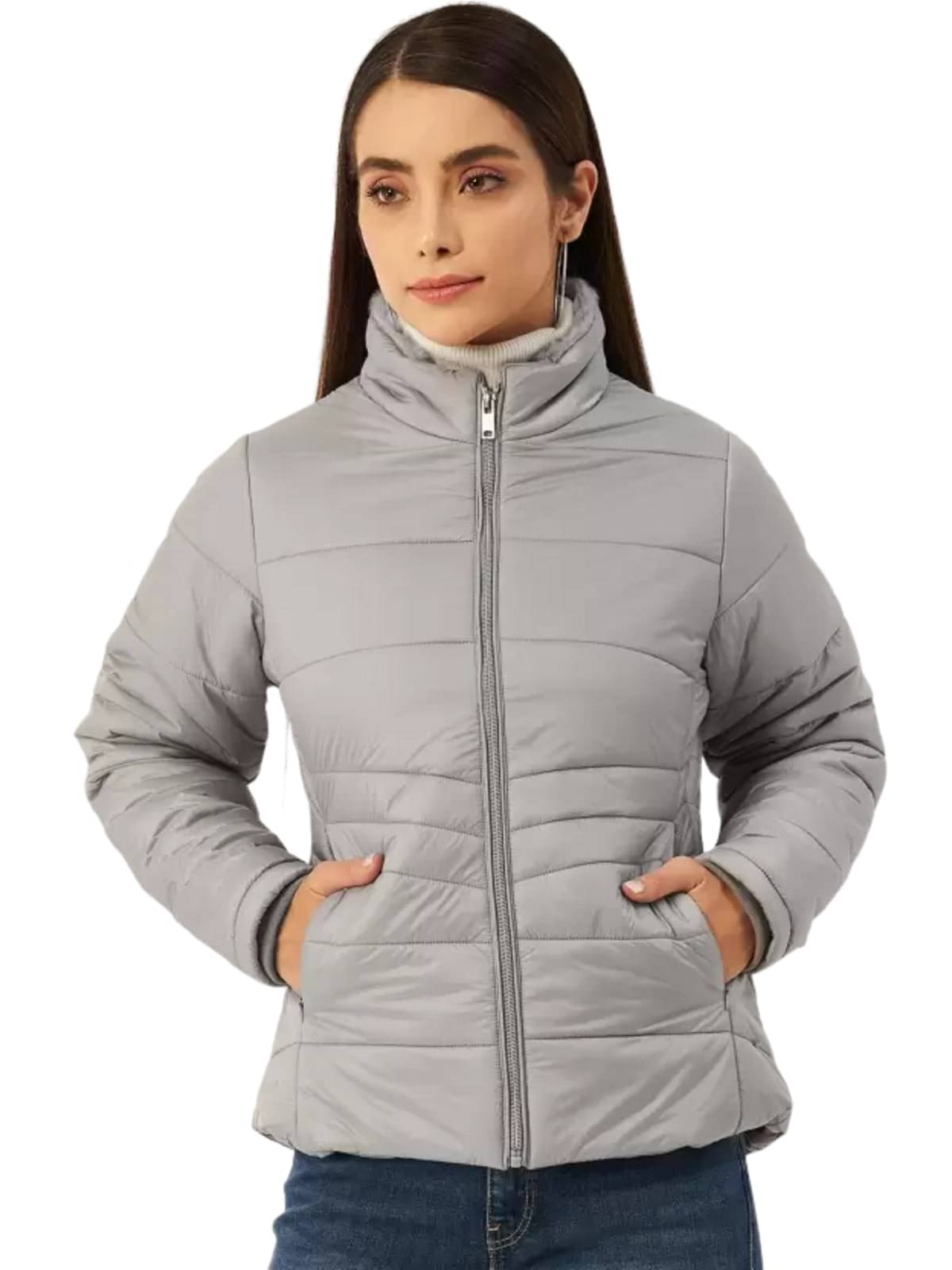 PP Kurtis Women Regular Jacket ( Grey ) PP Kurtis Women Regular Jacket ( Grey )
