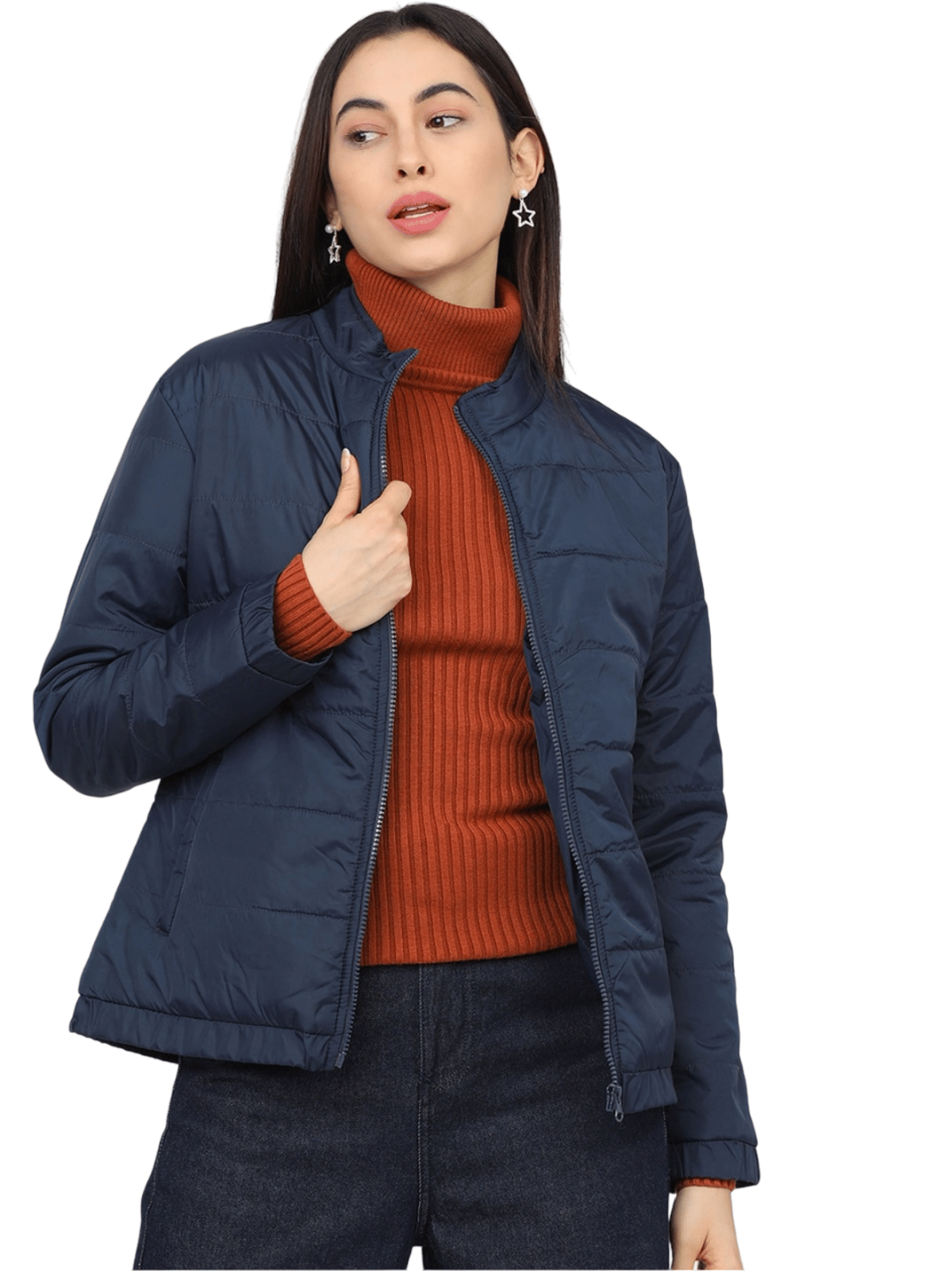 PP Kurtis Women Regular Jacket ( Navy Blue ) PP Kurtis Women Regular Jacket ( Navy Blue )