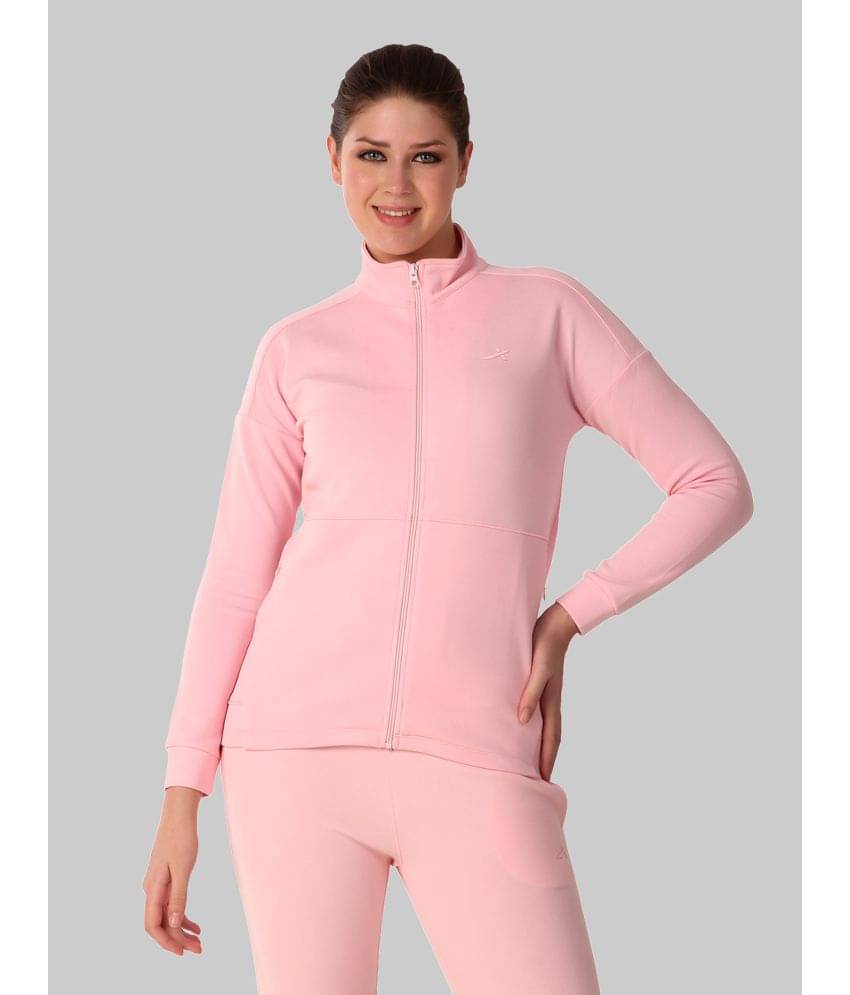     			Vector X Polyester Women's Zippered Sweatshirt ( Pink )
