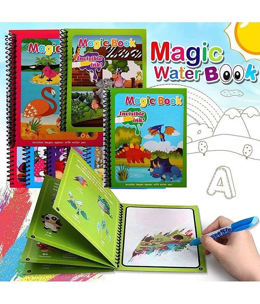 Water Magic Book, Magic Doodle Pen, Coloring Doodle Drawing Board Games for Kids, Educational Toy for Growing Kids - Stationery | Buy online on ZillyBuy