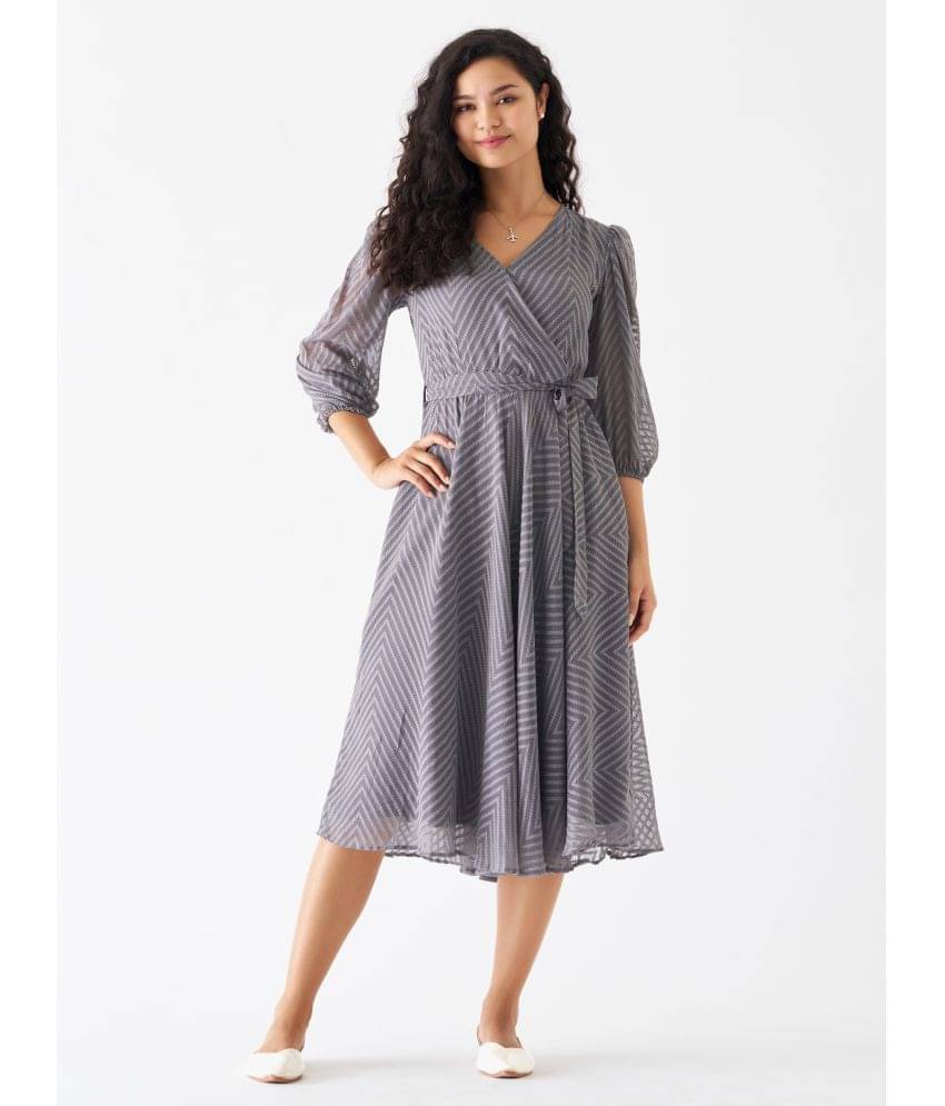 aask Women Polyester Blend Embroidered Fit & Flare Dress ( Multicolor ) aask Women Polyester Blend Embroidered Fit & Flare Dress ( Multicolor )