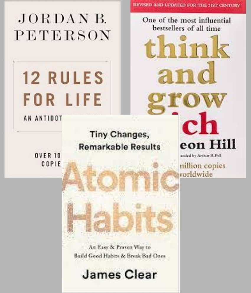 12 Rules for Life + Think And Grow Rich + Atomic Habits - Stationery | Buy online on ZillyBuy