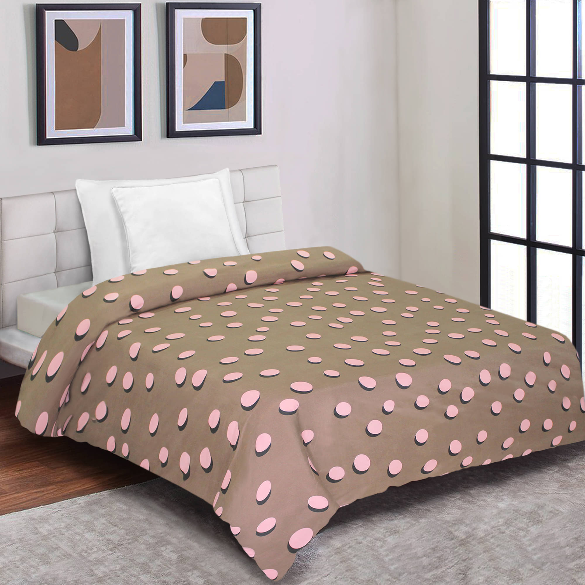 Home Candy Single Poly Cotton Brown Geometrical Duvet Cover Home Candy Single Poly Cotton Brown Geometrical Duvet Cover