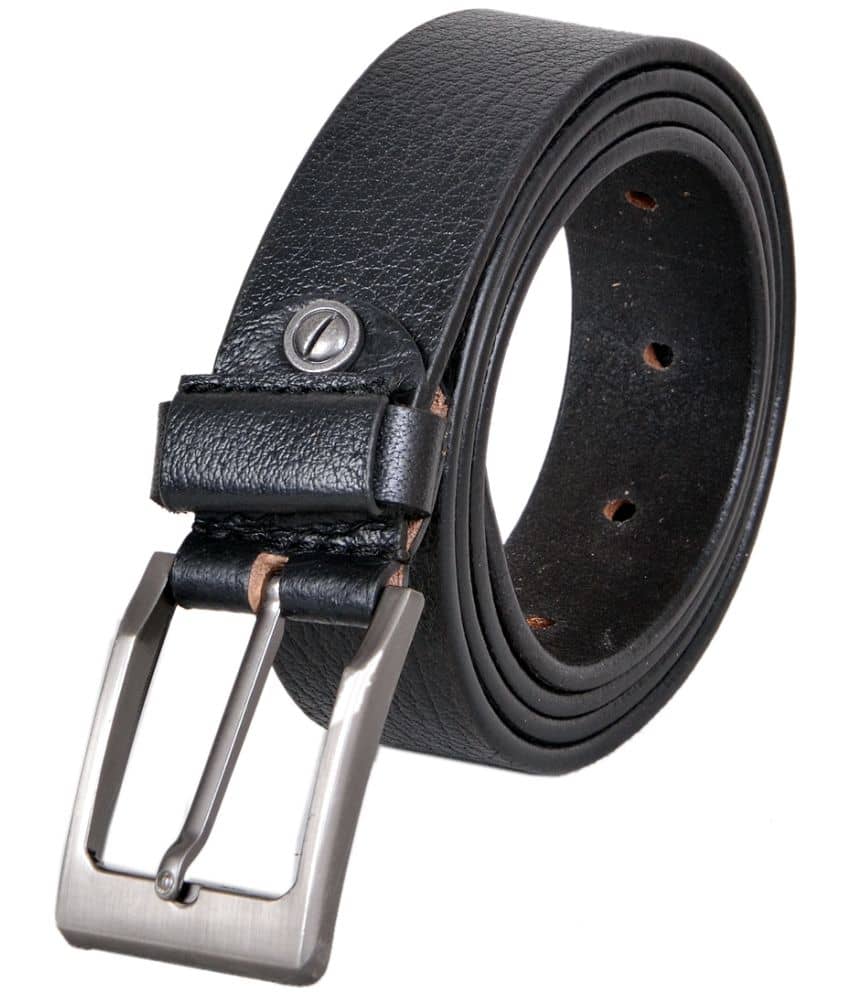 LEATHER COOPER - Black Leather Men's Formal Belt ( Pack of 1 )