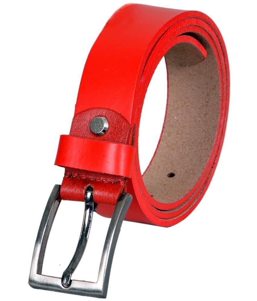 LEATHER COOPER - Red Leather Men's Formal Belt ( Pack of 1 )