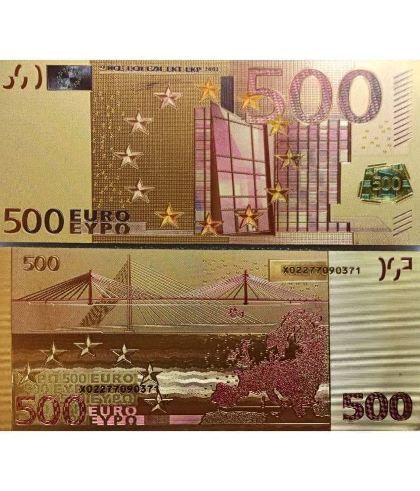 New 500 Euro Bill 24Kt Gold Plated 1 Paper currency & Fantancy Item New 500 Euro Bill 24Kt Gold Plated 1 Paper currency & Fantancy Item