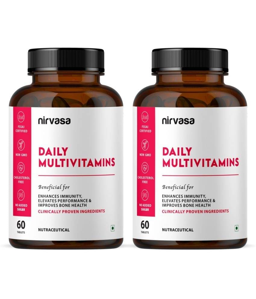 Nirvasa Daily Multivitamin Tablets For Men & Women 60 Tablets(Pack Of 2) Nirvasa Daily Multivitamin Tablets For Men & Women 60 Tablets(Pack Of 2)