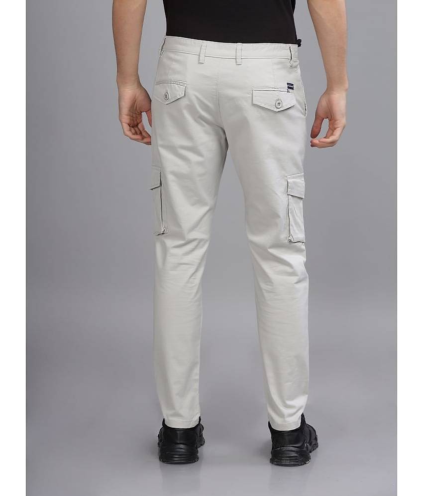 Paul Street Slim Flat Men's Cargos - Silver ( Pack of 1 )