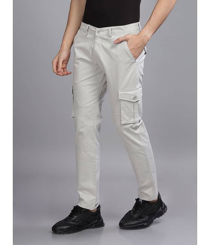 Paul Street Slim Flat Men's Cargos - Silver ( Pack of 1 )