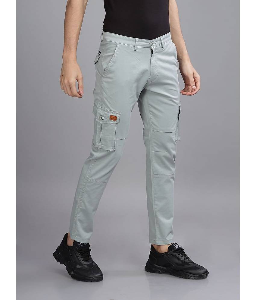 Paul Street Slim Flat Men's Cargos - Silver ( Pack of 1 )