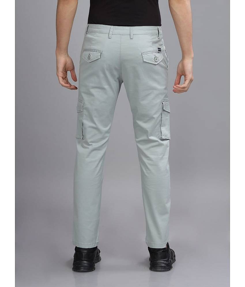 Paul Street Slim Flat Men's Cargos - Silver ( Pack of 1 )