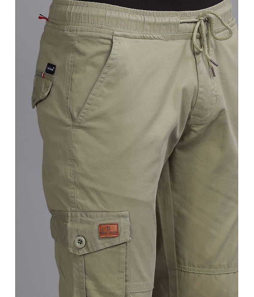 Paul Street Slim Flat Men's Cargos - Green ( Pack of 1 )